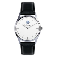 Роскошные часы Volkswagen кварцевые наручные часы Мужские часы кожа, серебристый сетчатый ремень из нержавеющей стали автомобильные подарки для любимых