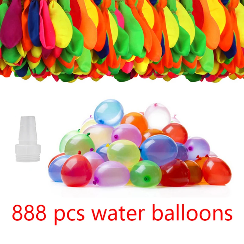 Globos de agua de relleno rápido para niños, globos mágicos, juguetes al aire libre para niños, Juegos acuáticos, fiesta de playa de verano, juguete de regalo, 888 Uds.