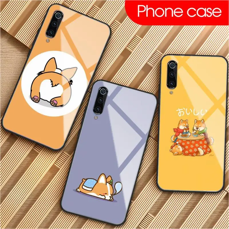 Мультяшный чехол для телефона Corgi Dog Для Xiaomi закаленное стекло 6 8 Lite SE MIX2 S Redmi Note 4X 5
