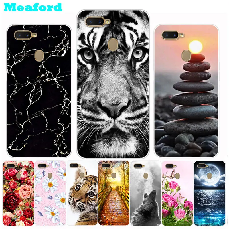 

Silicone Case For OPPO AX7 Case Cute Tiger Soft TPU Back Cover for OPPO AX7 Phone Case for OPPO A7 Cover 6.2" A X7 AX 7 Funda