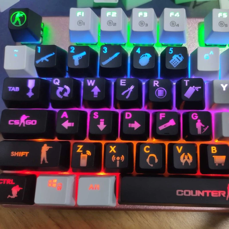 Teclado Mecânico cs go com Retroiluminação 26 Teclas Abs Shot para Oem Ceremx - Imagem 2