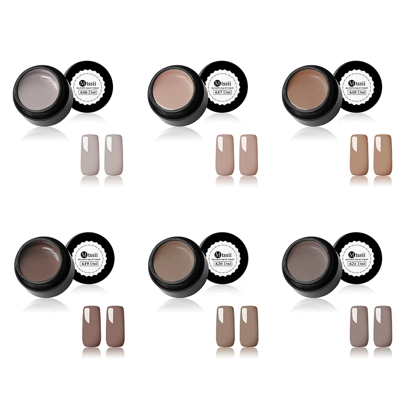Mtssii 5ML Nail Polish Gorgeous 12 Colors Gel Vernis Semi Permanent Top Coat Base Varnishes |