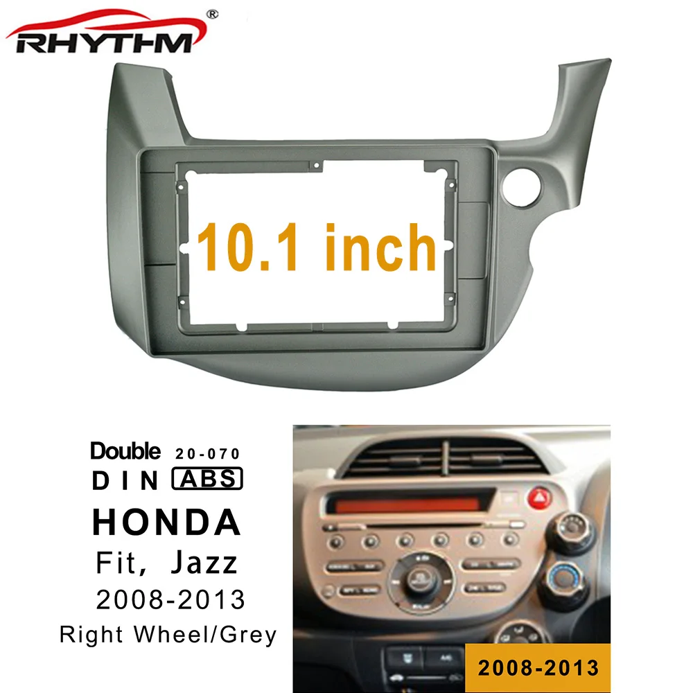 10,1 дюймов 2din Автомобильная магнитола фасции для HONDA Fit Jazz 2008-2013 панель приборной панели установка двойной Din автомобиля dvd рамка установочный комплект