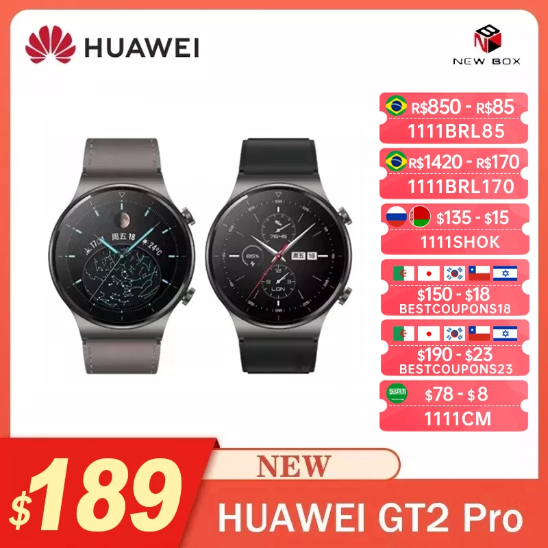 Умные часы HUAWEI GT2 Pro GT 2 SmartWatch 14 дней Срок службы батареи GPS Беспроводная зарядка
