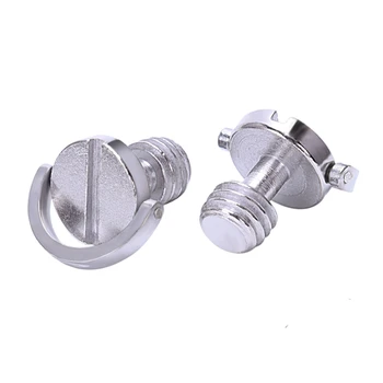 

Longer Shaft D-ring Screw 3/8 inch-16 Thread Camera Tripod Quick Release Fixing Screw Adapter (Pack of 2)