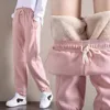 Women Winter Warm Leggings Thick Trousers Warm Fleece Plus Size Long Thicken Pants Fashion Casual Soild Color Leggings 1