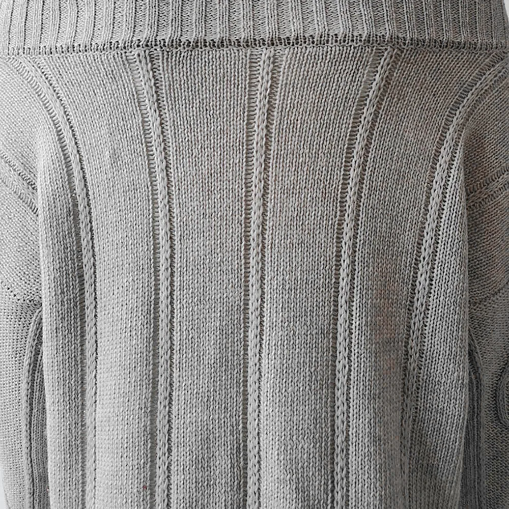  Off Shoulder Loose Slash Neck Sweater Pullover Blouse