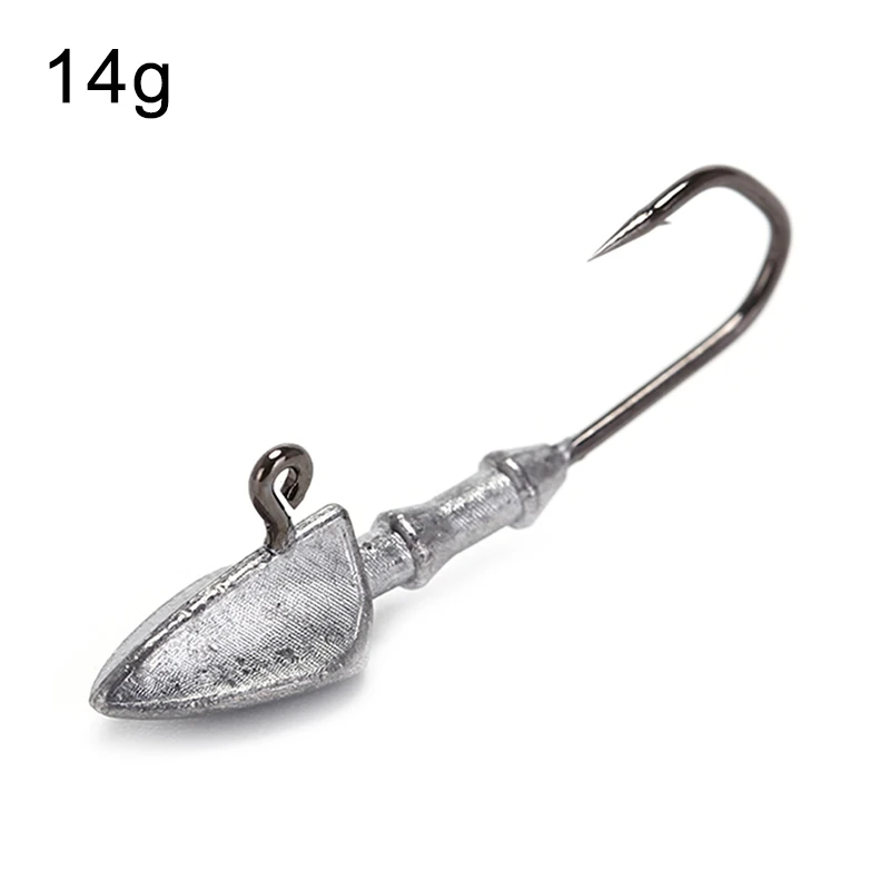 14g 5 шт. крючки для головы 2 г, 3 г, 3,5 г, 5 г, 7 г, 10 г, 14 г, 17 г, 21 г свинцовая головка, крючок для приманки, джиг, рыболовные снасти, крючки, 3D Головка моделирования - Цвет: 14g