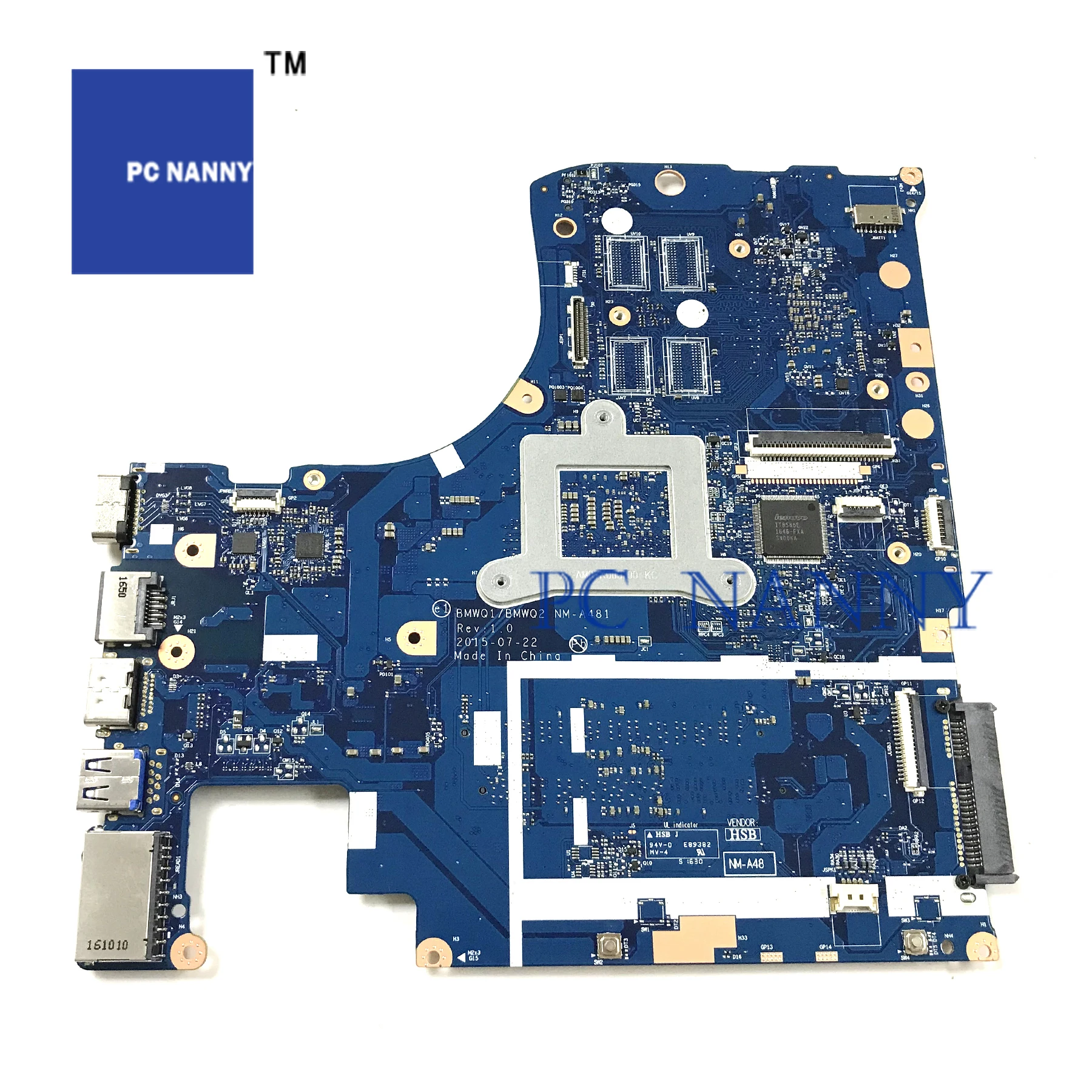 New  PANANNY For Lenovo IdeaPad 300-15ISK Laptop Motherboard 5B20K38221 NM-A481 I3-6100U tested