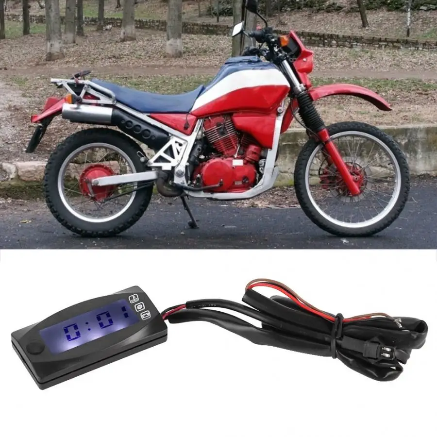 Инструменты мини мотоцикл 3-в-1 термометр Температура воды цифровой время Дисплей метр Напряжение калибровочный спидометр