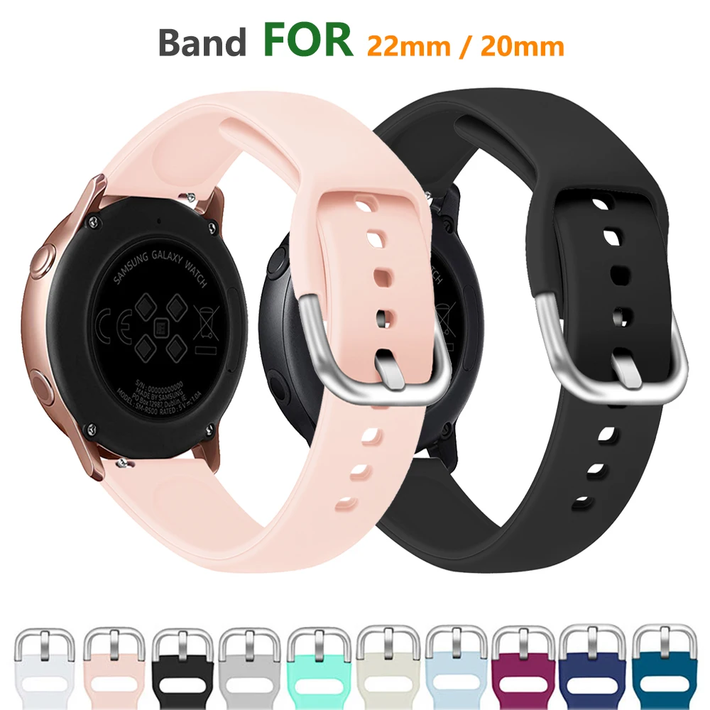 22 мм ремешок для часов samsung galaxy watch active 2 46 42 gear s3 s2 sport amazfit bip 44 40|Ремешки часов| |