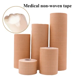 2 rolos fita não tecida médica autoadesiva respirável curativo de fixação de fita de retenção rolo de bandagem 5/10/15/20/25cm x 10m