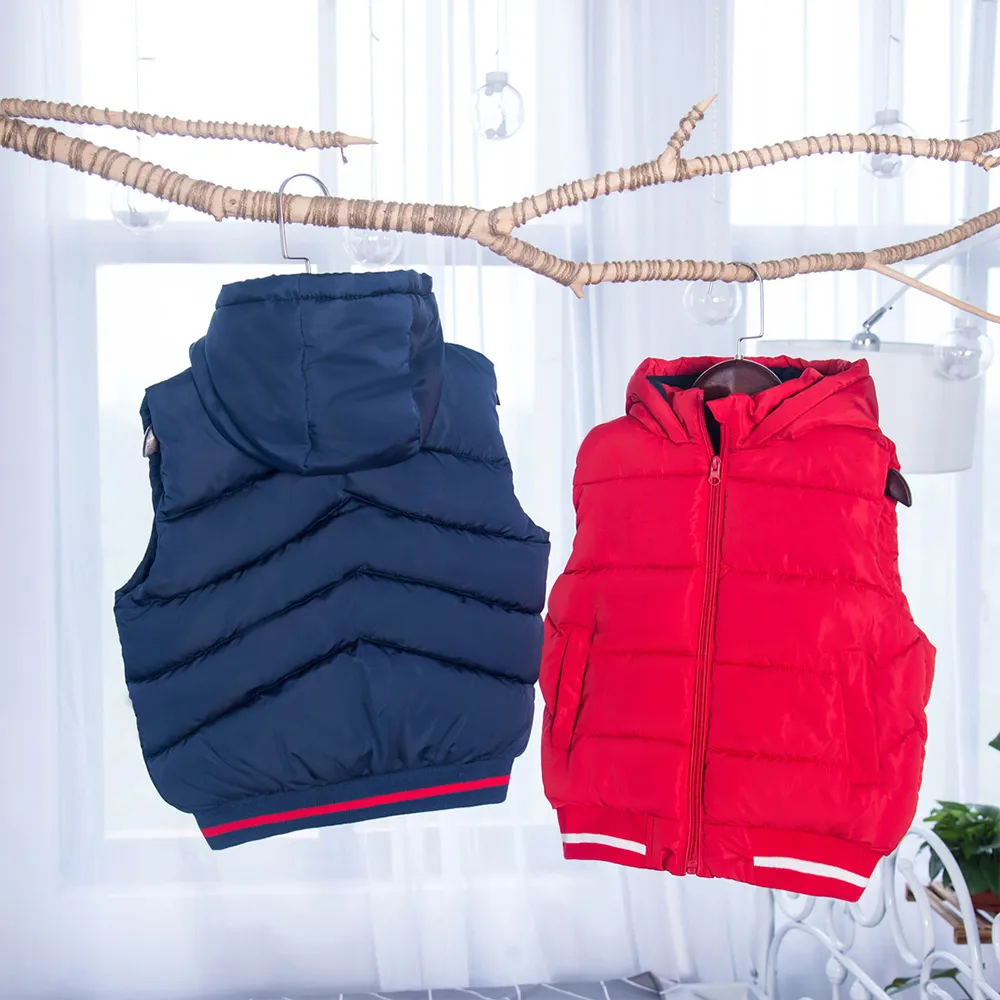 Толстовки, жилеты детская теплая куртка Верхняя одежда для маленьких девочек, пальто детский жилет куртки с капюшоном для мальчиков теплые жилеты на осень и зиму