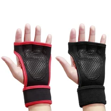 Открытый Фитнес защита ладони упражнения Тяжелая атлетика тренировочный силиконовый Нескользящие перчатки спортивные удлиненные обернутый браслет Glo