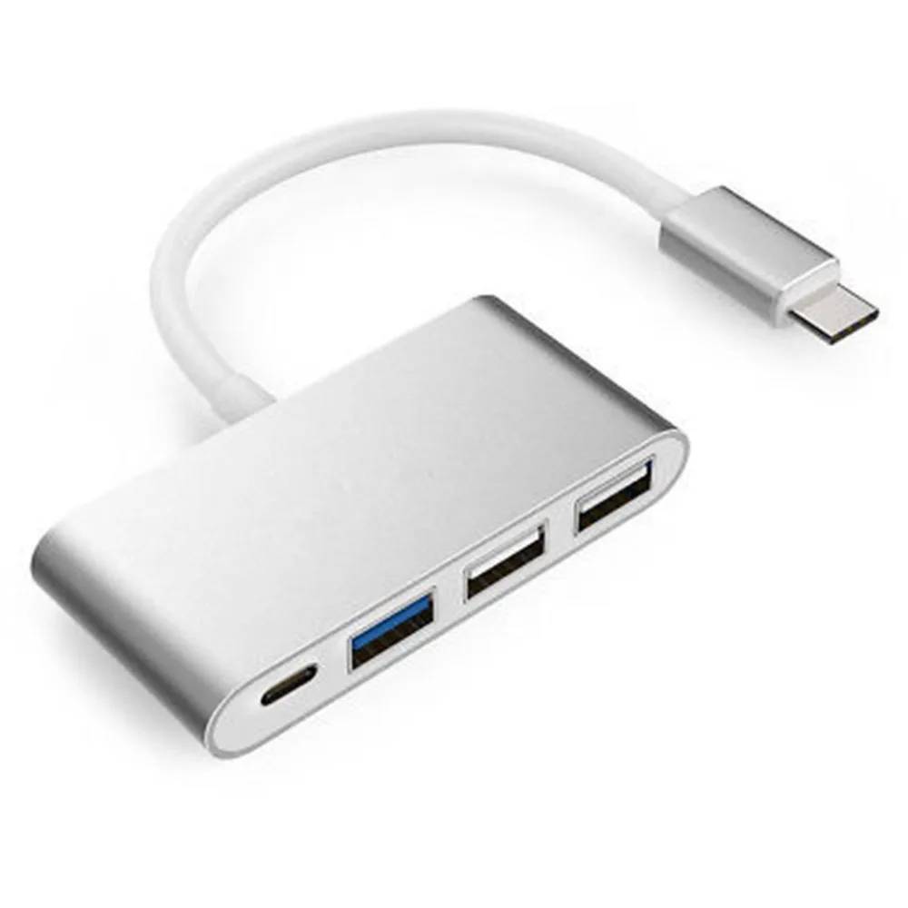 USB3.0 концентратор 4 в 1 Алюминиевый сплав многопортовый type C концентратор USB 3,0 USB-C зарядный адаптер type C к usb-хаб для MacBook Pro