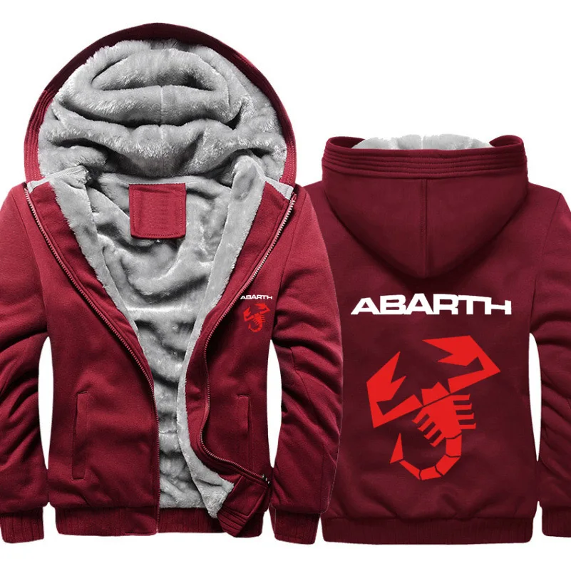 Мужские толстовки, автомобиль ABARTH, логотип, принт, куртка, мужские толстовки, зимние, утепленные, флис, хлопок, на молнии, камуфляж, реглан, мужская куртка - Цвет: 806