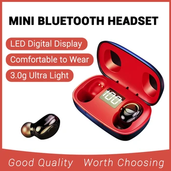 

V5.0 TWS Wireless Bluetooth Earphone 3D Stereo Mini Bluetooth Wireless Headset HIFI Mini Wireless Bluetooth Headphone E7