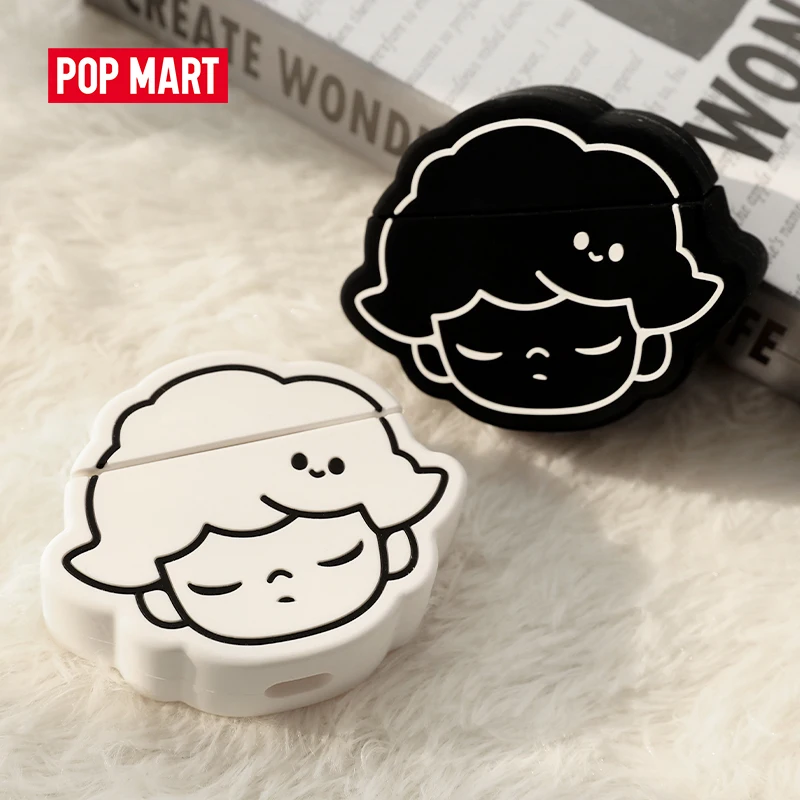 Черный и белый чехол POPMART Dimoo World для Airpods бесплатная доставка | Игрушки хобби