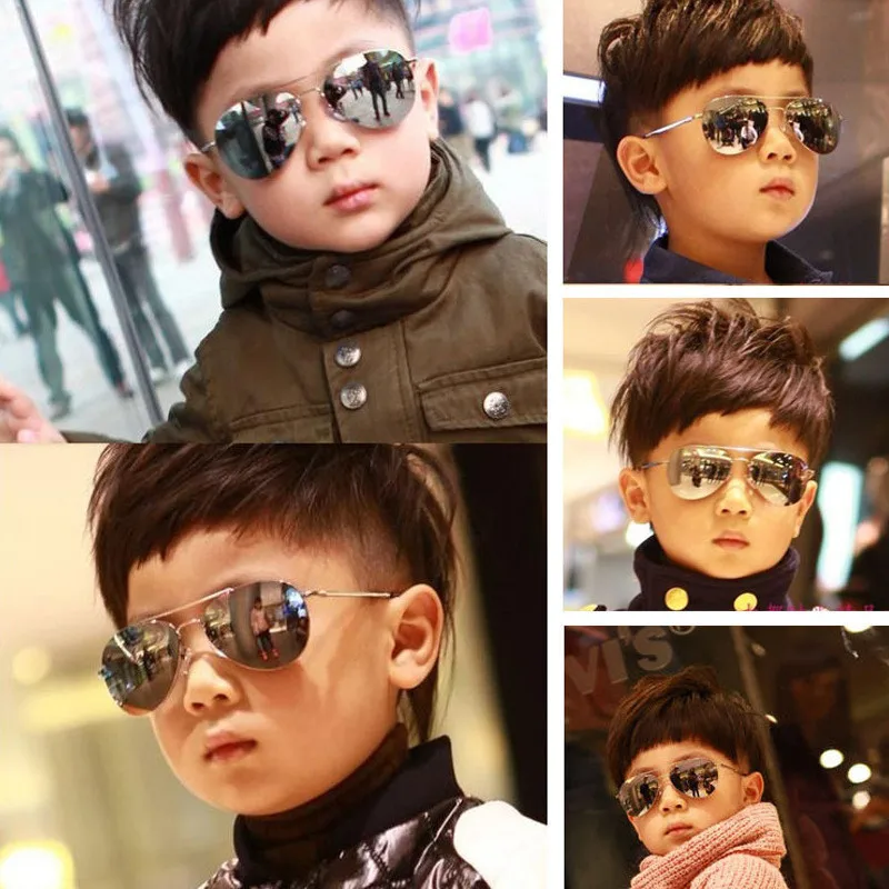 2019 Sunglasses new fashion baby kids boy girl Pilot sunglasses metal frame goggles glasses for kids children_voghion.com