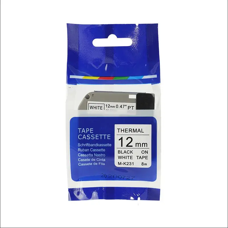 90PCS M 테이프 MK231 MK221 형제 MK 231 M K231 MK131 MK 221 라벨 Brother P-터치 PT-70 PT-80 라벨 프린터