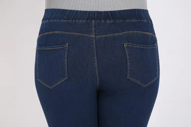 2XL-9XL Autumn Winter Large Size jean Women Casual High Waist Stretch Pencil Denim Pants 6XL 7XL 8XL Plus size Jean Trouser