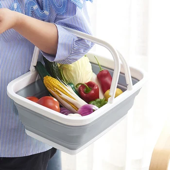

Folding Laundry Storage Basket Hamper Washing Bin Reusable Shopping Tote Basket UD88