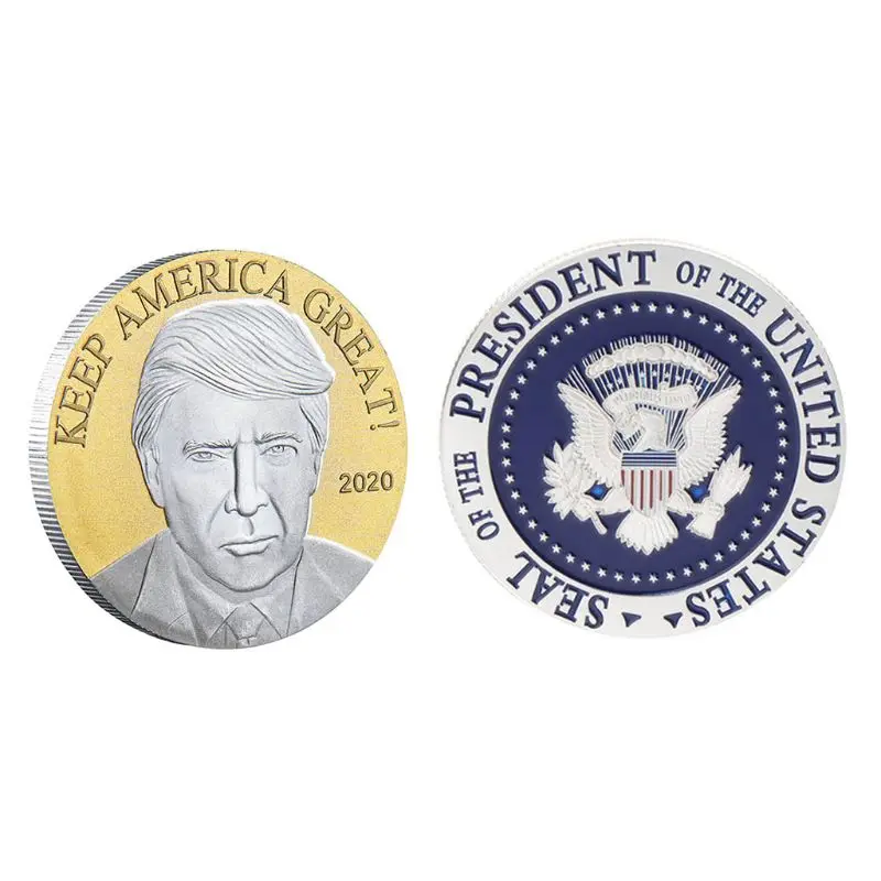 2X Silver/&Gold US President Donald Trump 2020 KEEP AMERICA GREAT Souvenir Coins
