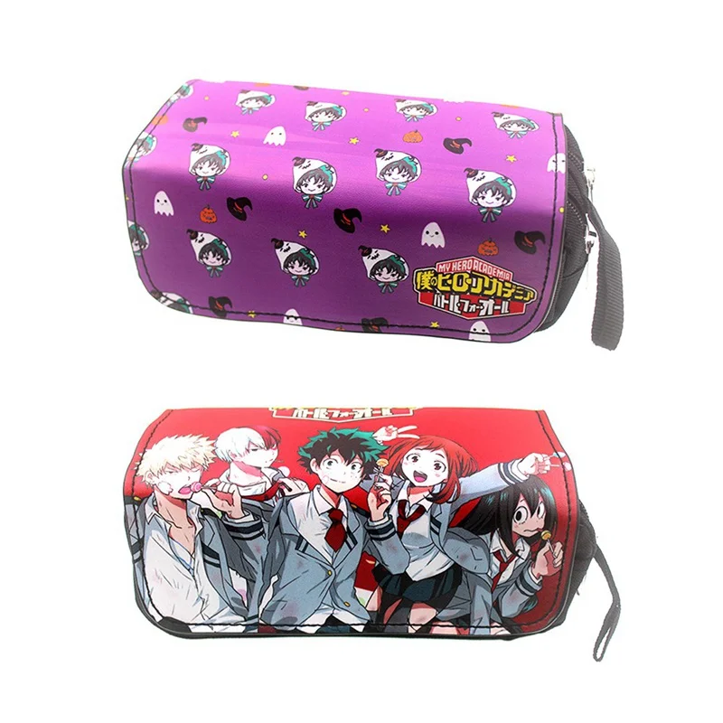Anime My Hero Academia DEKU Pencil Case Canvas Zip Super Big Capacity Pen Bag Makeup Stationery Pouch Office School Supplies