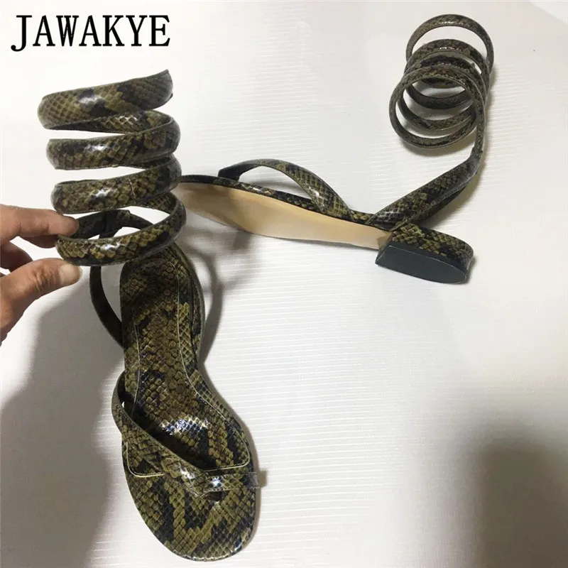 New-Snake-warp-Flip-flops-Leather-Flat-Sandals-women-ankle-strap-Mules-flat-Shoes-Summer-designer (2)