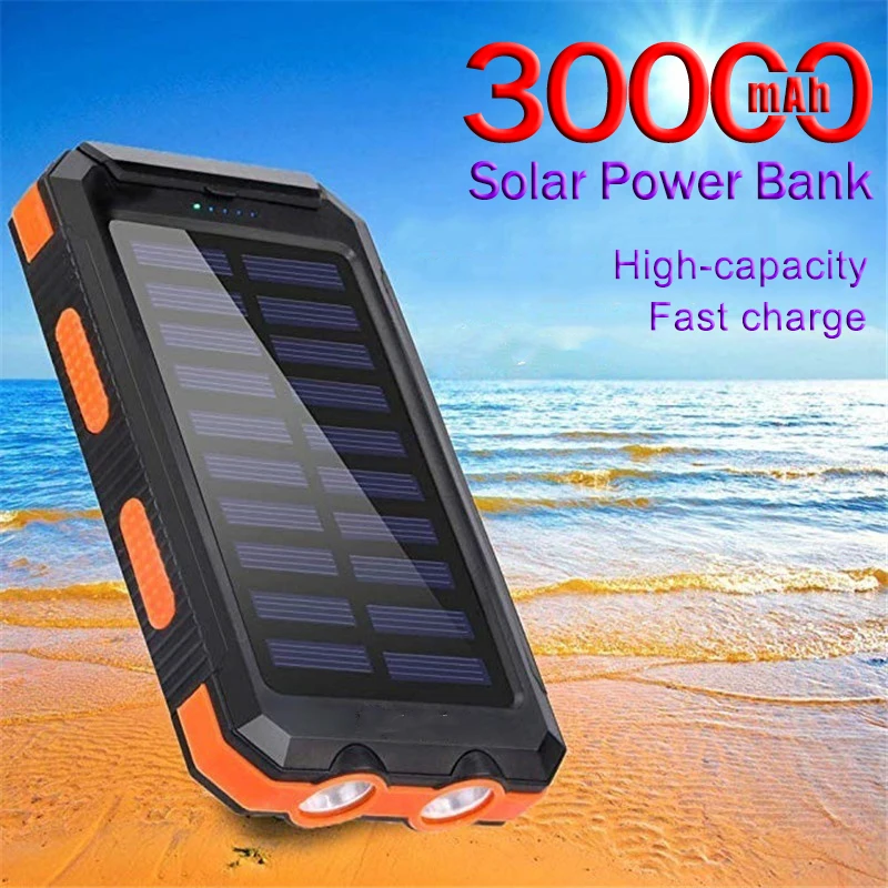 30000mAh Солнечная батарея большой емкости солнечная панель портативная наружная