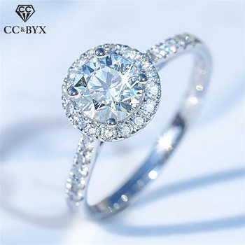 

CC Wedding Rings For Women Shine Stone Cubic Zirconia Engagement Ring Bridal Classic Jewelry Anillos Drop Shipping CC583