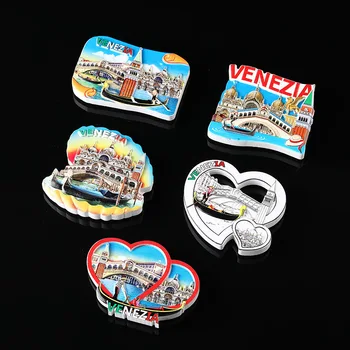 

Fridge Magnet Decoration City Refrigerator Magnets Sticker Italy VENEZIA Travel Souvenir Collection 3d Creative Resin Decorative