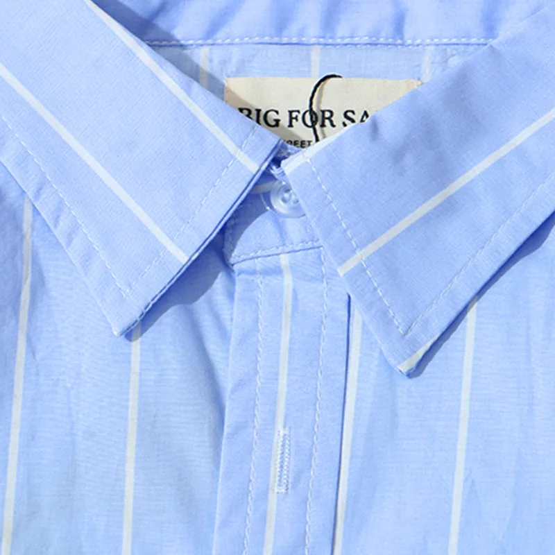 Мужская рубашка, уличная рубашка в полоску с длинным рукавом, Camisa Masculina, мужские рубашки, Мужская Уличная рубашка Харадзюку размера плюс