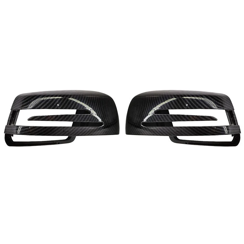 

For 2009-2013 Mercedes-Benz S-Class E-Class C-Class W212 W204 W221 Car Carbon Fiber Texture Rear View Mirror Cover 1 pair