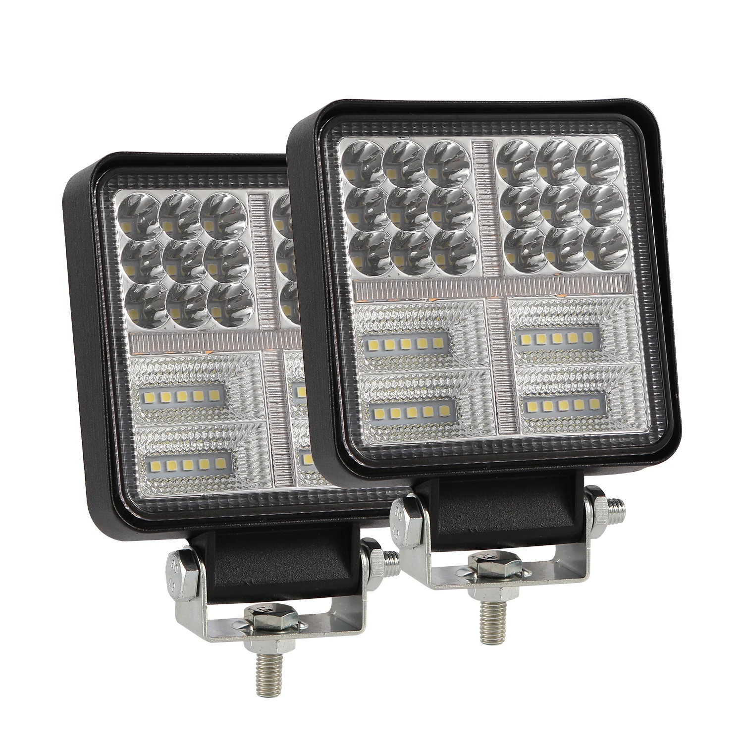 

2pcs Square 4 Inch LED Light Bar 162W Off Road Car Driving Lights Spot Combo Work Lights for Truck SUV Boat