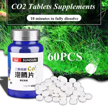 

60PCS Aquarium CO2 Carbon Dioxide Tablets Non-toxic For Plants Aquarium Fish Tank Diffuser Water Grass CO2 Aquarium Accessory