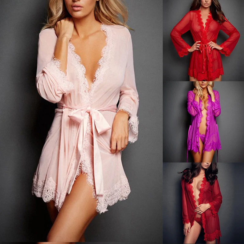 Сексуальное женское нижнее белье, сексуальное женское белье для сна, кружевное нижнее белье, сексуальная одежда в стиле babydoll, эротическое Прозрачное платье, черное сексуальное белье