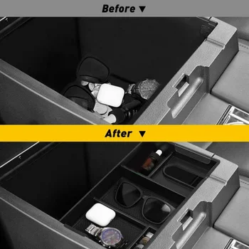 

Armrest Center Console Storage Box For Toyota Tundra 2014-2019 A3 Car Black High quality