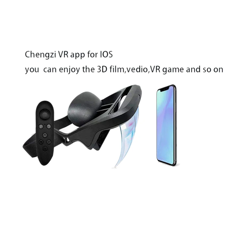 Intelligent Ar Glasses 3D Video Augmented Reality Vr Headphones for 3-D Video and Games on the Iphone and Android(4.5-5.5 Inch S