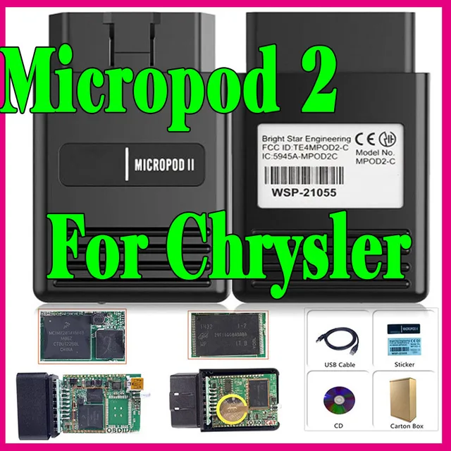أداة تشخيص MICROPOD 2 لـ OBD Online V17.04.27 شهيرة لعام 2021 لكرايسلر/D odge/J eep متعددة اللغات MicroPod2 DBRIII
