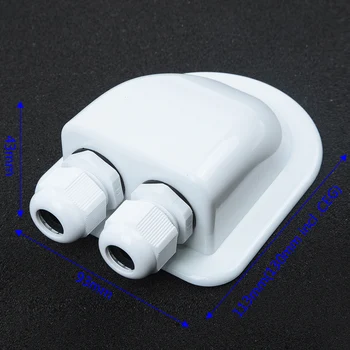 

New White Roof Wire Entry Gland Box Accessories Double Hole Solar Panel Cable