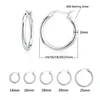 DALARAN petit boucles d'oreilles en argent Sterling 925 cercle rond Huggie boucles d'oreilles pour femmes hommes mode Simple Brincos De Prata ► Photo 2/6