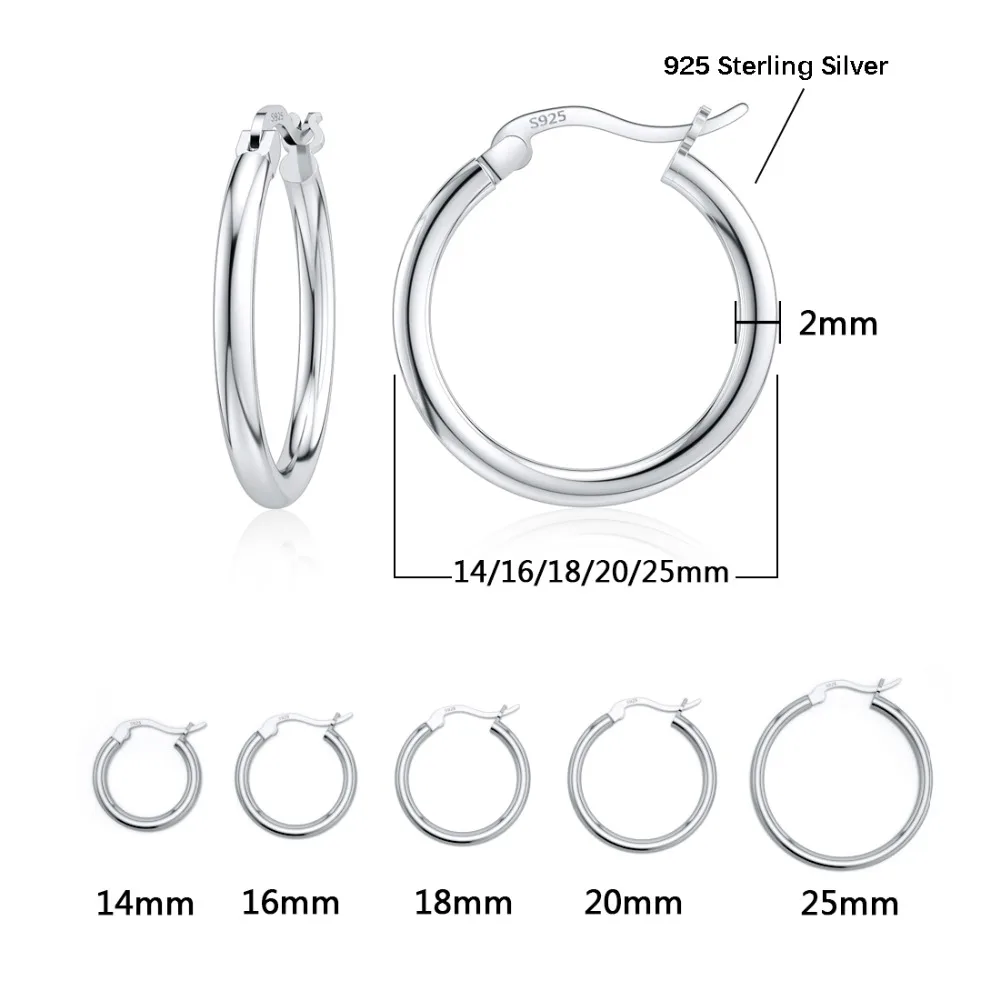 Mens Hoop Earrings Size Chart