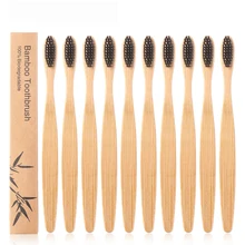 5 шт., Экологичная зубная щетка из натурального бамбука и мягкого волокна, биоразлагаемая зубная щетка с твердой деревянной ручкой, инструменты для ухода за зубами