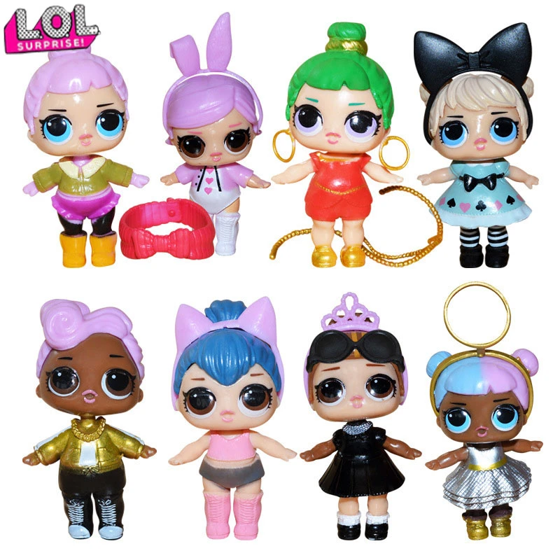 8pcs /Set LOL Surprise Doll Baby Tear Series Ornament for Kids Toy Gift Figure 
