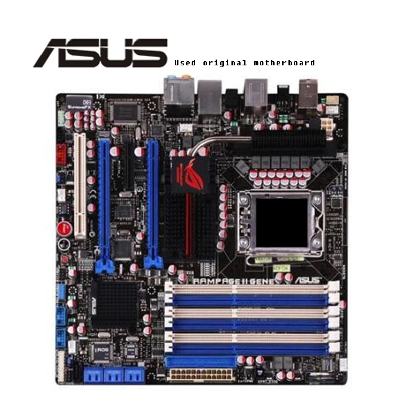 LGA1366 для ASUS Rampage II Gene используется настольный компьютер для Intel X58 Материнская плата DDR3