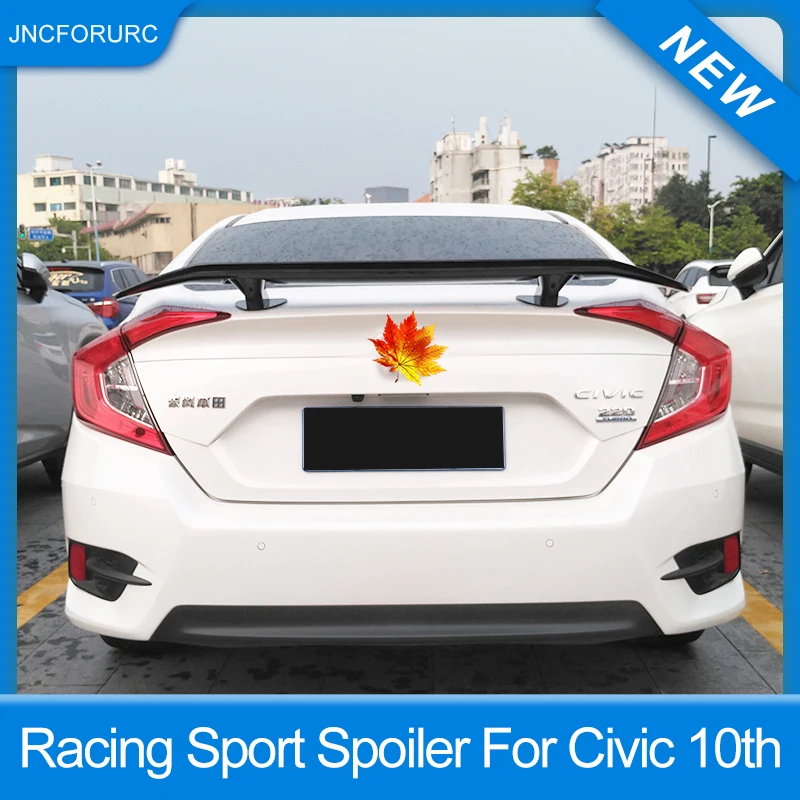 New Arrive Racing Sport Rear Car Spoiler Wings For Honda Civic 2016+ Quality ABS Plastic Painted