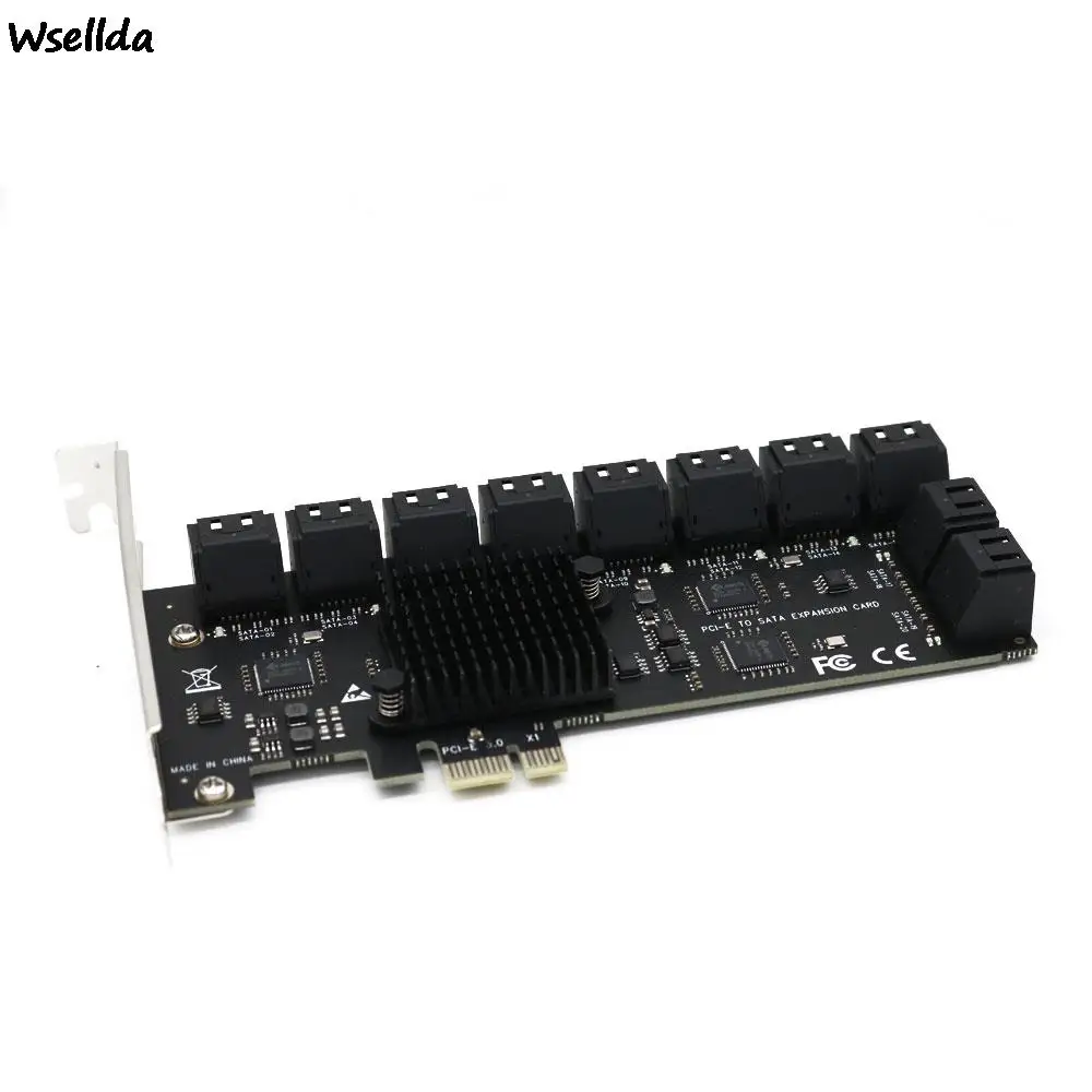 Sata pcie cartão 20 portas com 20