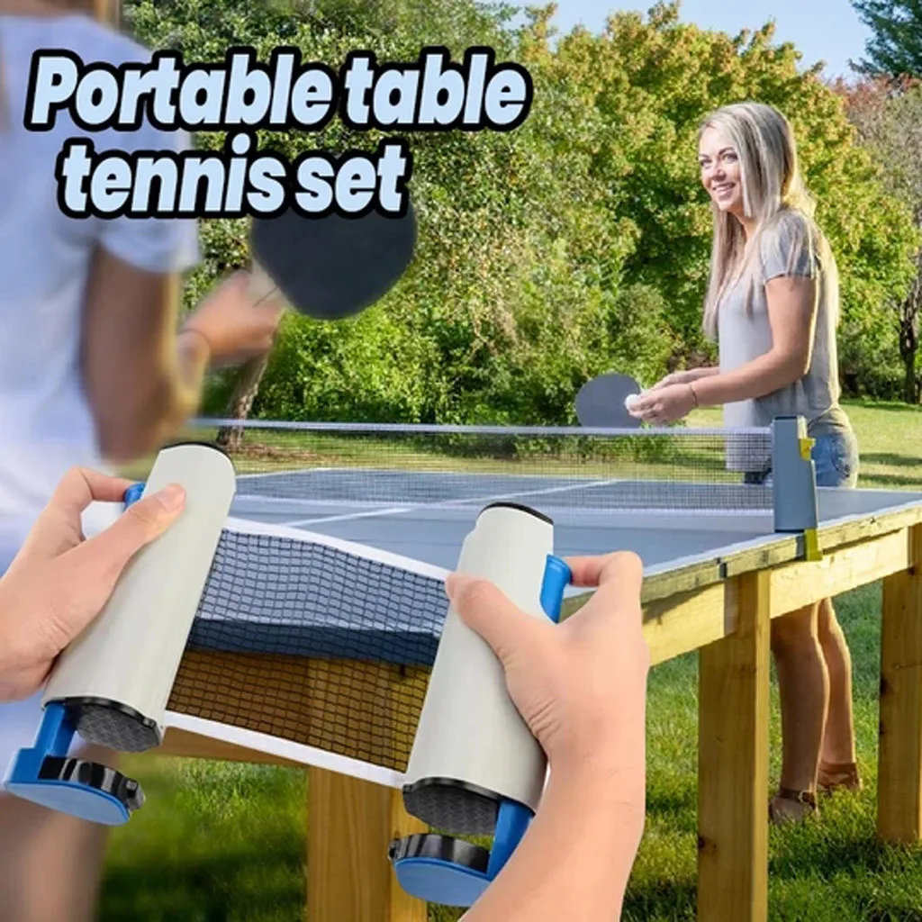 

Indoor Sport Retractable Table Tennis Net Simple Portable Ping Pong Grid Replacement Kit Table Bracket Net For Any Table