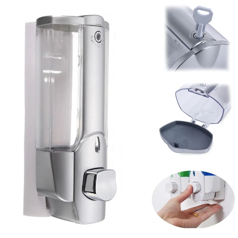 

350ml Wall Mount Soap Sanitizer Bathroom Shower Shampoo Dispenser Home HOT